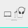 Logitech H390 Gaming Headphones, Wired Headphones with Mic, USB Headset with Microphone for PC, Noise Cancelling Microphone for Video Meetings, Music, Gaming - Black
