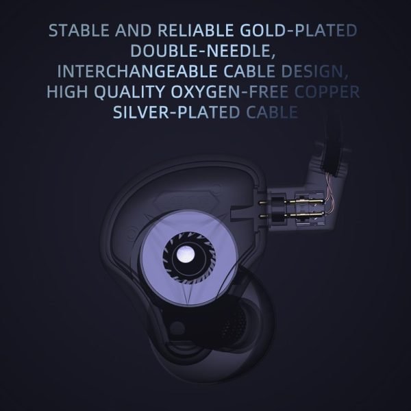 FAAEAL Unbounded HiFi Earphone,10mm Double Magnetic Dynamic Driver+DLC Diaphragm Music IEM Headphone with 3.5mm Jack,Audiophile Professional Tuning 2PIN Detachable in-Ear Monitor (Gray No Mic)