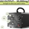 0zone Generator 30000mg - O3 Air Purifier for Home & Car, Ozone Machine Odor Removal for Smoke & Pet (Black)