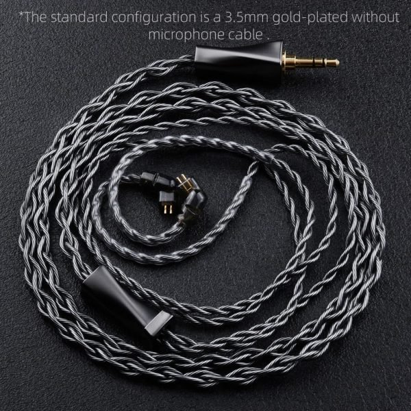 FAAEAL Unbounded HiFi Earphone,10mm Double Magnetic Dynamic Driver+DLC Diaphragm Music IEM Headphone with 3.5mm Jack,Audiophile Professional Tuning 2PIN Detachable in-Ear Monitor (Gray No Mic)
