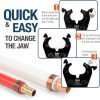 iCrimp F1807 Copper Ring Crimping Tool Kit for 3/8,1/2,3/4,1-inch- Free Removal Tool& Pex Pipe Cutter&Gauge- For All US F1807 Standards