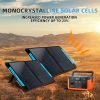 100Watt Foldable Solar Panel 23% Efficiency for Portable Power Station Ultra Thin Glass 1.1mm Surface with MC4 Connector for RV,Camping,Hiking,Travel