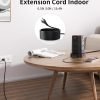 Power Strip Surge Protector, 10 Ft Extension Cord with 12 AC Multiple Outlets 4 USB (1 USB C), SMALLRT Power Tower Desktop Charging Station (Black, 6.5 FT)