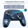 Kujian Wireless Gaming Controller for PC, Switch, Steam, Luna, Android, iOS – Bluetooth Game Controller with Turbo Button, LED Backlight, Dual Vibration, 6-Axis Gyroscope (Blue)