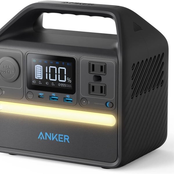 Anker 521 Portable Power Station Upgraded with LiFePO4 Battery, 256Wh 6-Port PowerHouse, 300W (Peak 600W) Solar Generator (Solar Panel Optional), 2 AC Outlets, 60W USB-C PD Output, Outdoor Generator