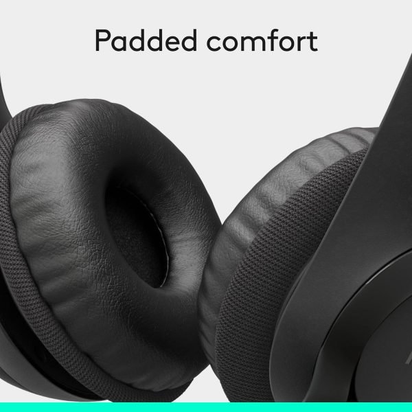 Logitech H390 Gaming Headphones, Wired Headphones with Mic, USB Headset with Microphone for PC, Noise Cancelling Microphone for Video Meetings, Music, Gaming - Black