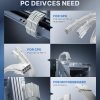 AsiaHorse 16AWG PSU Cable Extension Power Cords, Customized Power Supply Mod Sleeve Extension Cable, ATX/EPS/8-pin PCI-E/6-pin PCI-E for PSU Cable (Pure White)