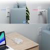 Surge Protector Flat Extension Cord Flat Plug Power Strip, 8 AC Outlets, 3 USB Charger(1 USB C Port) 3-Sided Outlet Extender, 5 Ft, 900 Joules Protection, Office Supplies, Dorm Room Essentials, Grey