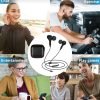 USB C Headphone for Samsung S23 FE S22 S21 S20 A53 A54 Wired Earbuds Magnetic in-Ear Type C Earphone with Microphone Volume Control Bass Stereo Noise Canceling for iPhone 15 Pro Max Pixel 6 6a 7a 8 5