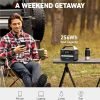 Anker 521 Portable Power Station Upgraded with LiFePO4 Battery, 256Wh 6-Port PowerHouse, 300W (Peak 600W) Solar Generator (Solar Panel Optional), 2 AC Outlets, 60W USB-C PD Output, Outdoor Generator